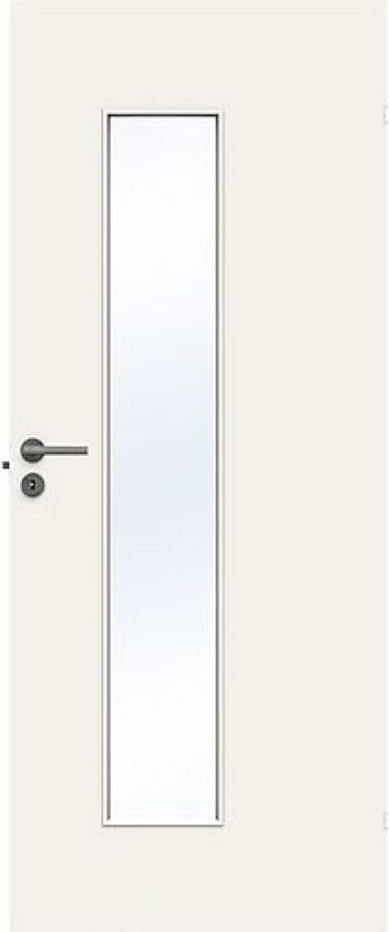 Dør stable effect q510 10x21 hvit 4mm klart herdet glass