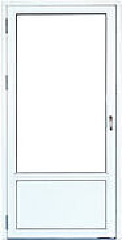 Basic 1,2 balkongdør 89x209 cm 100cm brystning høyrehengslet