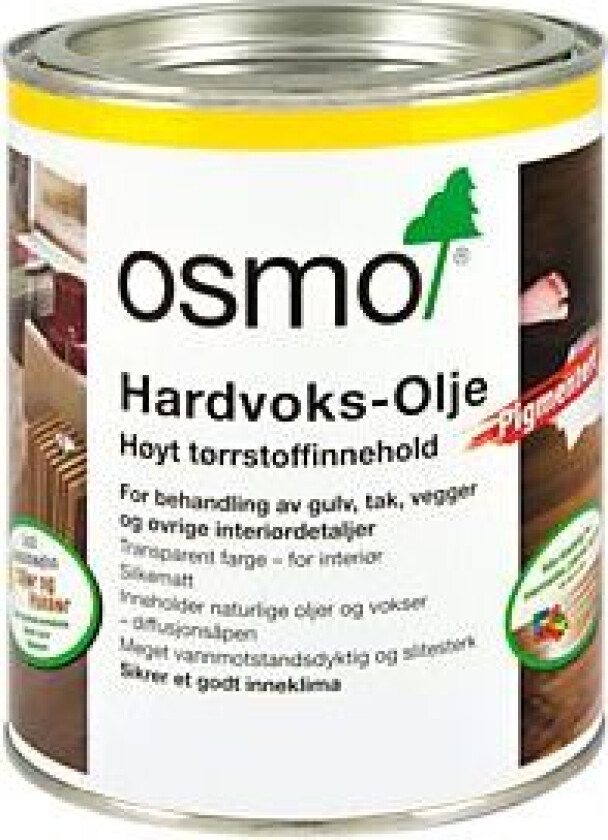 Hardvoksolje pigmentert 0,75 liter hvit