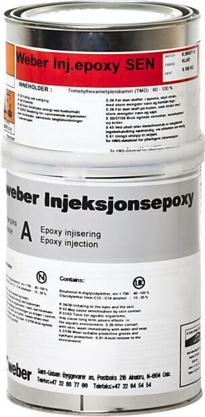 INJEKSJONSEPOXY 2-KOMP 1KG 2-KOMP LAVVISKØS