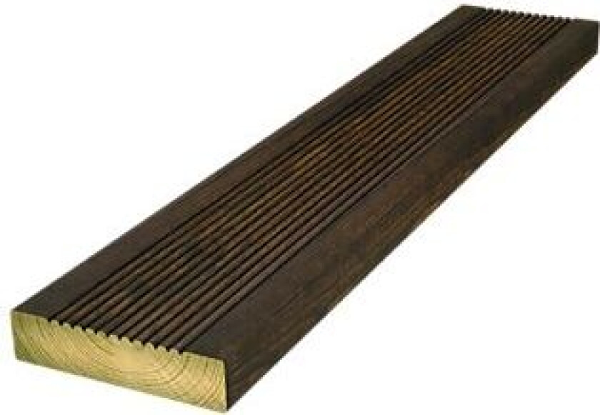 Bilde av Furu 28x120x3900 terr ril r brun fl terrasse rillet royal