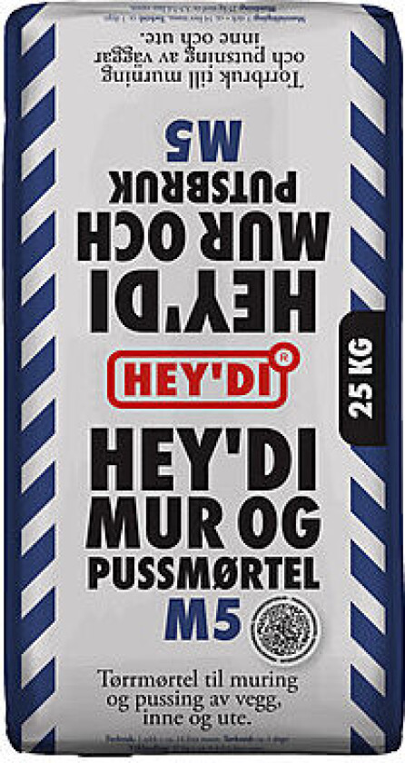 Bilde av Heydi mur&puss m5 25kg mørtel tørrmørtel, plastsekk