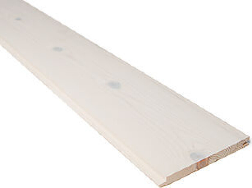 Furu 14x145 glattp natur las hvit behandlede paneler bh