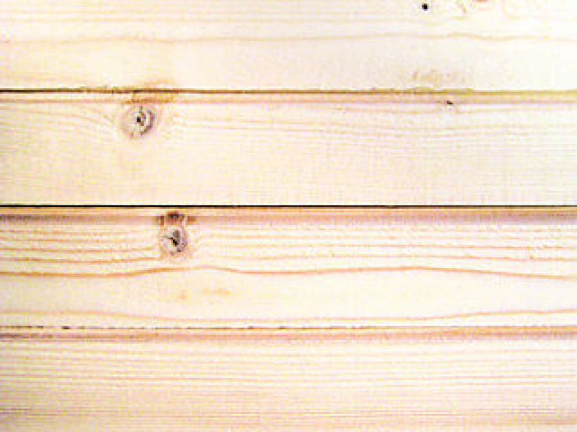 Dobbelfalset utvendig kledning profilert m/spor 60° 19x148 mm gran