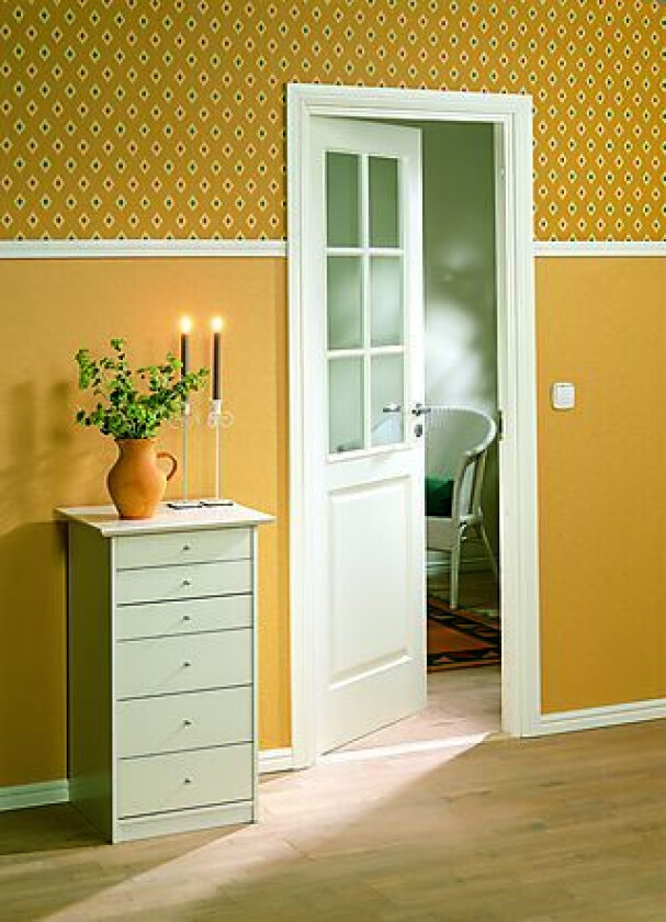 Dørbl style sp6 10x20 hvit glassdør 4mm herdet glass