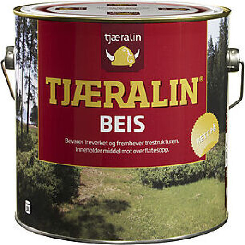 Tjæralin transparent rød base 2,7l tjæralin beis