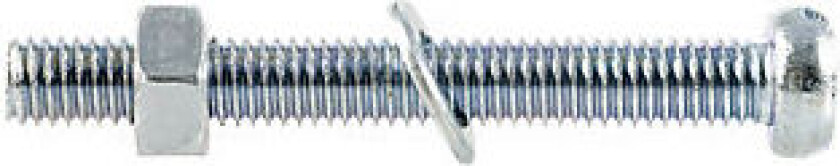 Maskinskrue sylh elf 06x100 a4 m6x100 a4 helgj din84 mutter/skive