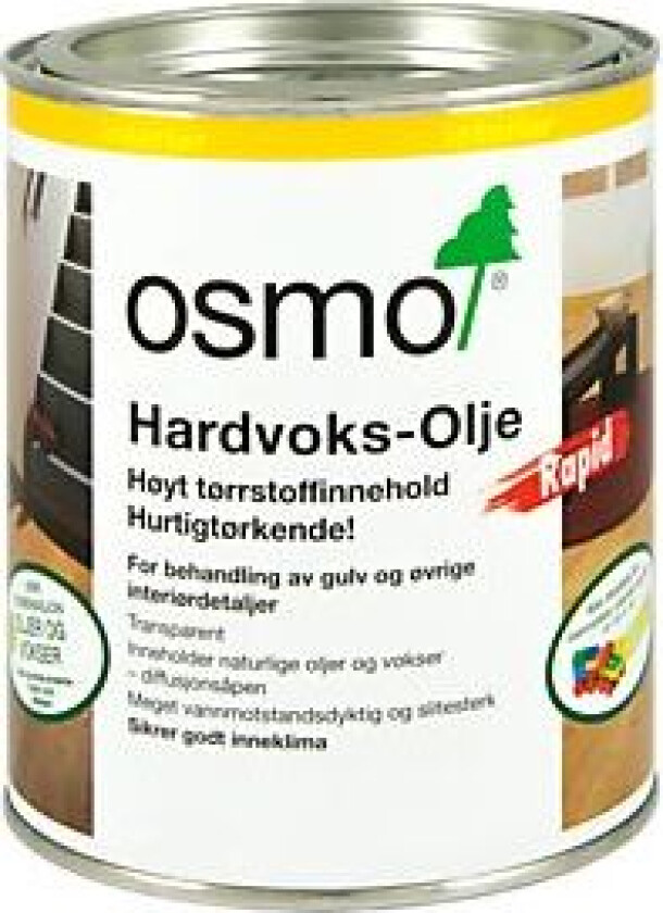 Hardvoksolje Rapid 3232 silkematt 0,75 liter