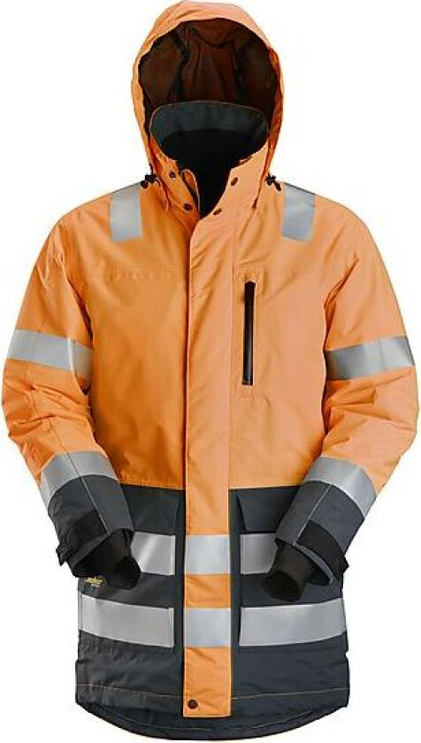 Arbeidsparkas high-vis oransje/mørk grå str 3XL