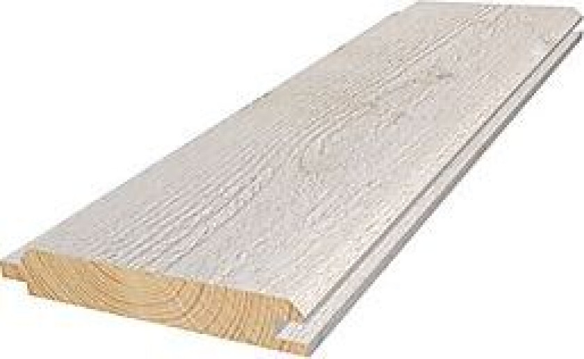 Profilert utvendig kledning fas natur ep grunnet 3 sidig dekkhvit 12x120 mm gran