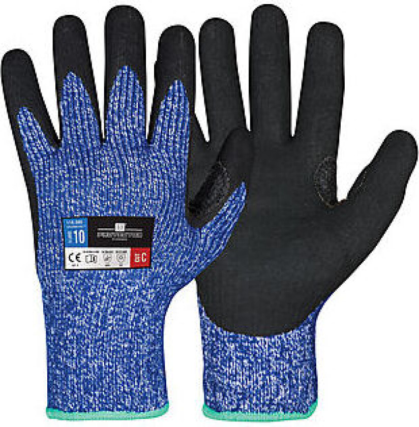 Hanske vinterforet cut 5 str 10