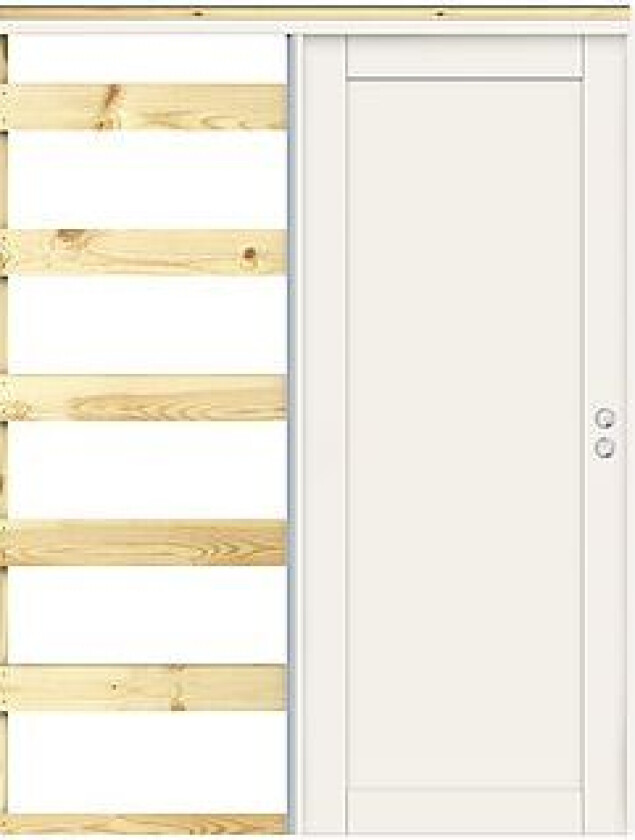 Dørbl sd unique 01l 9x21 hvit skyvedør malt fyllingsdør