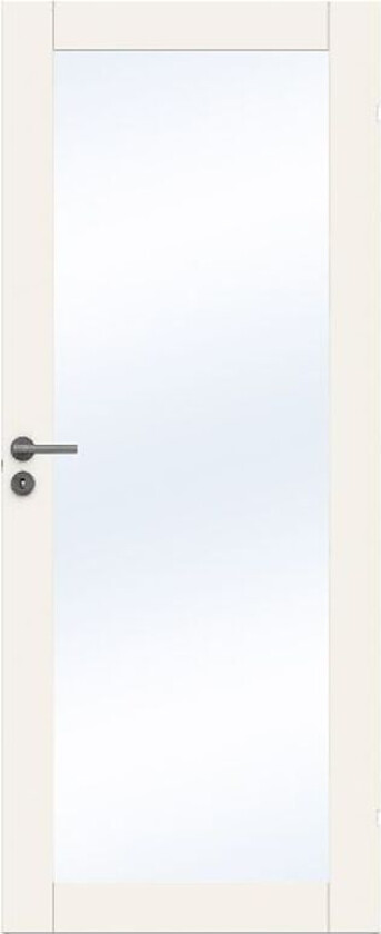 Dørbl unique gw01l 8x21 klass hvit glassdør 4mm herdet glass