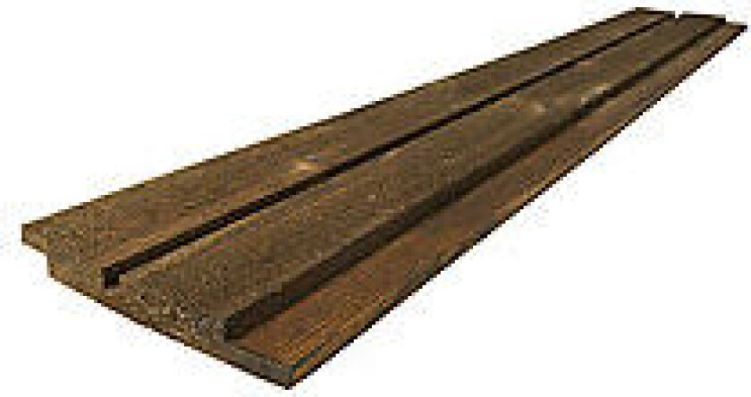 Dobbelfals rettkantet med fuge 19 x 148 cm brun