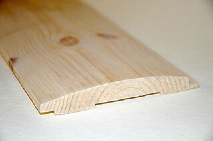 Rundtømpanel natur 28x170 mm ubehandlet furu