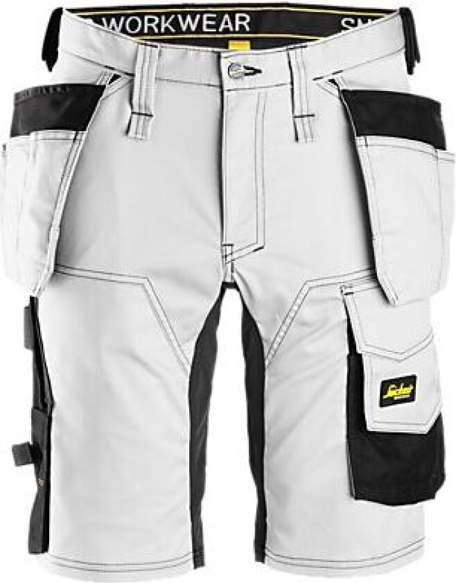 Shorts 6141 hvit/sor 58 snickers workwear