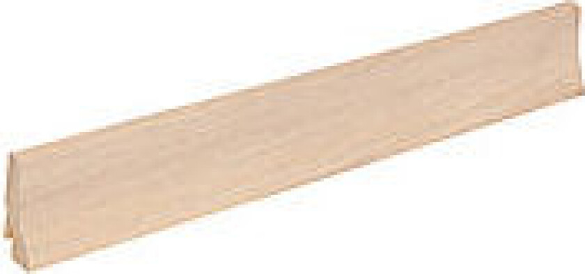 Gulvlist finert lasert 22x60x2400 mm hvit matt eik