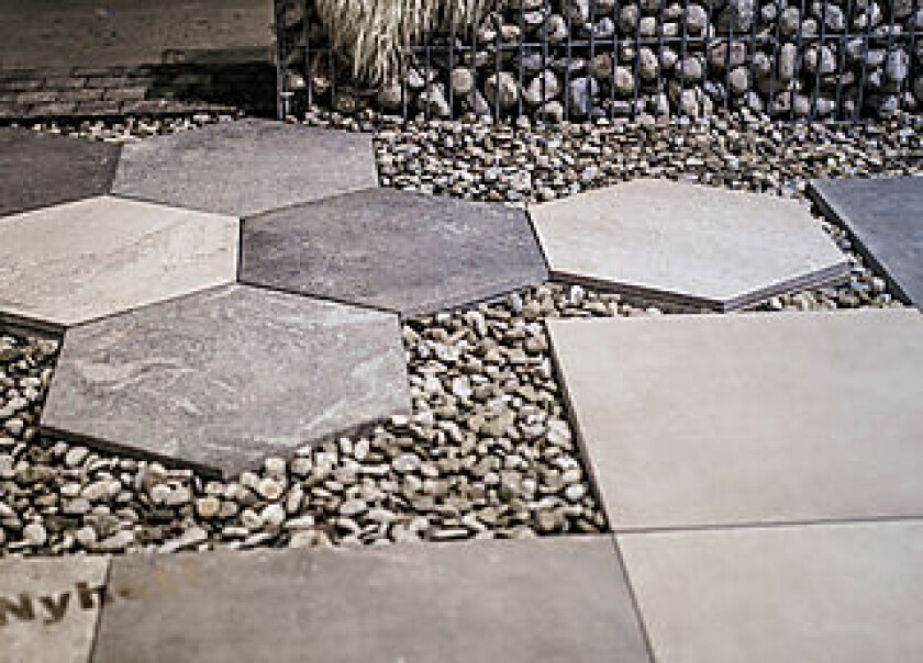 Helle heksagon basalt Ø60x2 cm