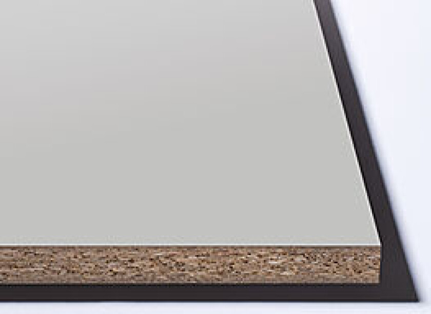 Sponplate melamin 207x280 cm 18 mm mørk grå