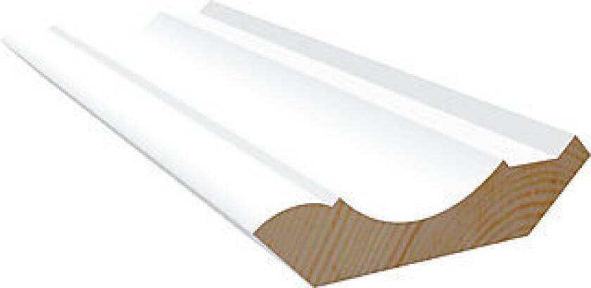Bilde av Taklist skrå 14x40x4400 mm hvitmalt furu