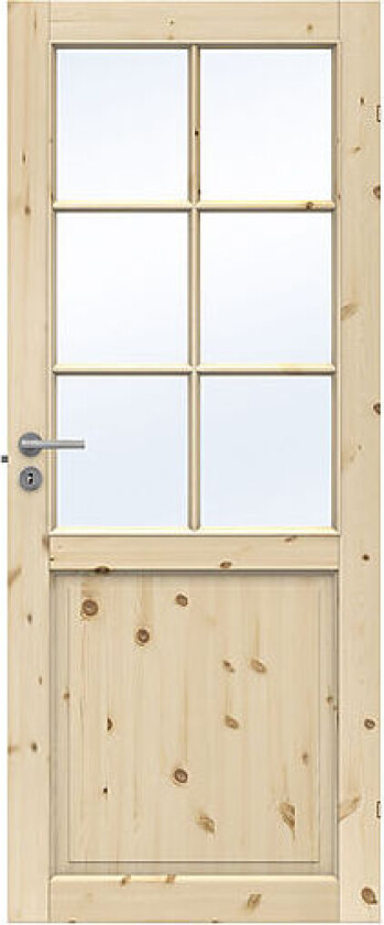 Dørbl tradition sp6 10x21 ubh furu glassdør 4mm herdet glass