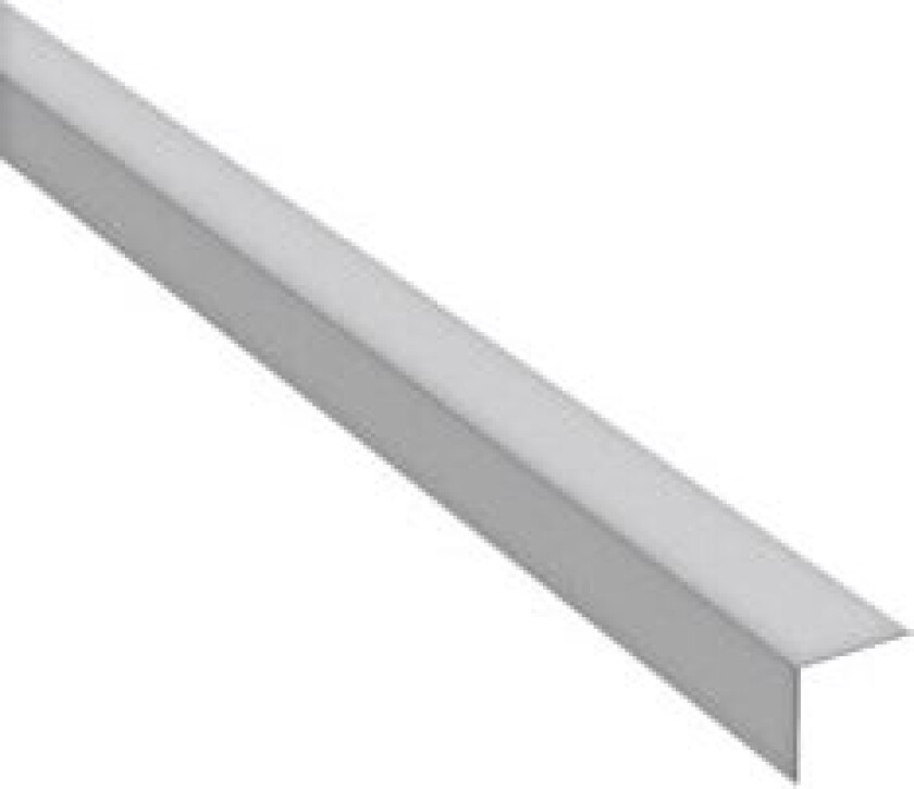 Vinkellist 20x20x2700 aluminium aluminiumfarget