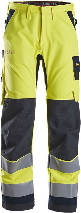 Bukse pw 6360 gul/blå kl2 52 protecwork snickers workwear