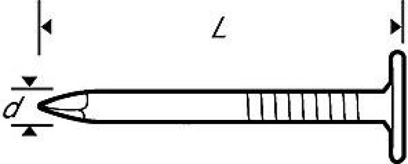 Pappspiker 2,8x25 fzv -625 varmforsinket stål