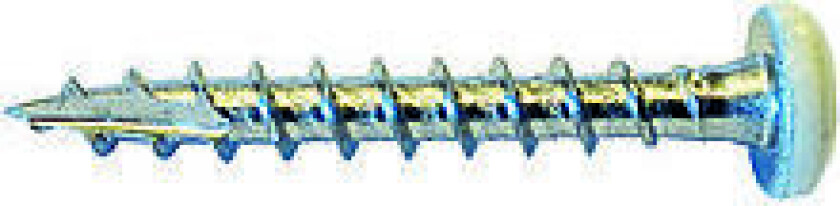 Vindusblikkskruer 3,5x25 mm hvit 200 stk