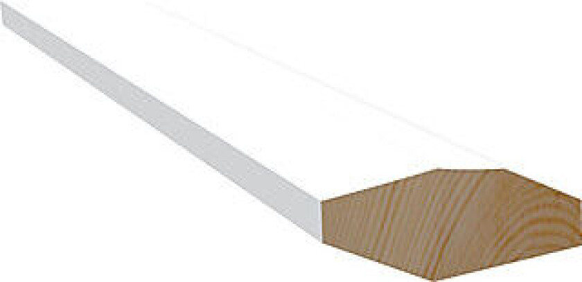 Bilde av Taklist furu skrå hvit bomull S0502-Y 14x40x4400 mm