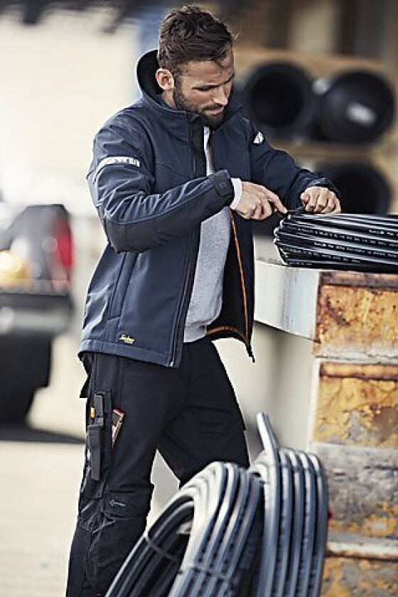 Jakke 1200 Softshell mørkeblå str S Snickers Allroundwork