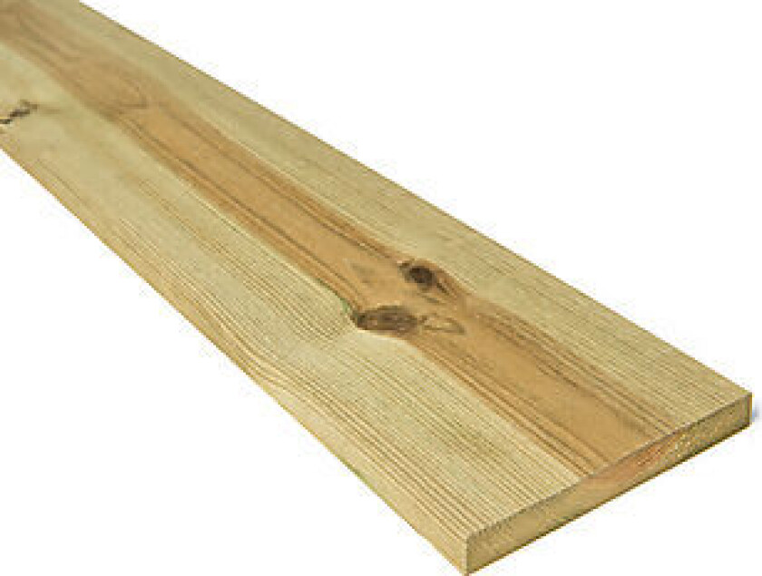 Kledning rektangulær cu-impregnert furu 22x148x7200 mm