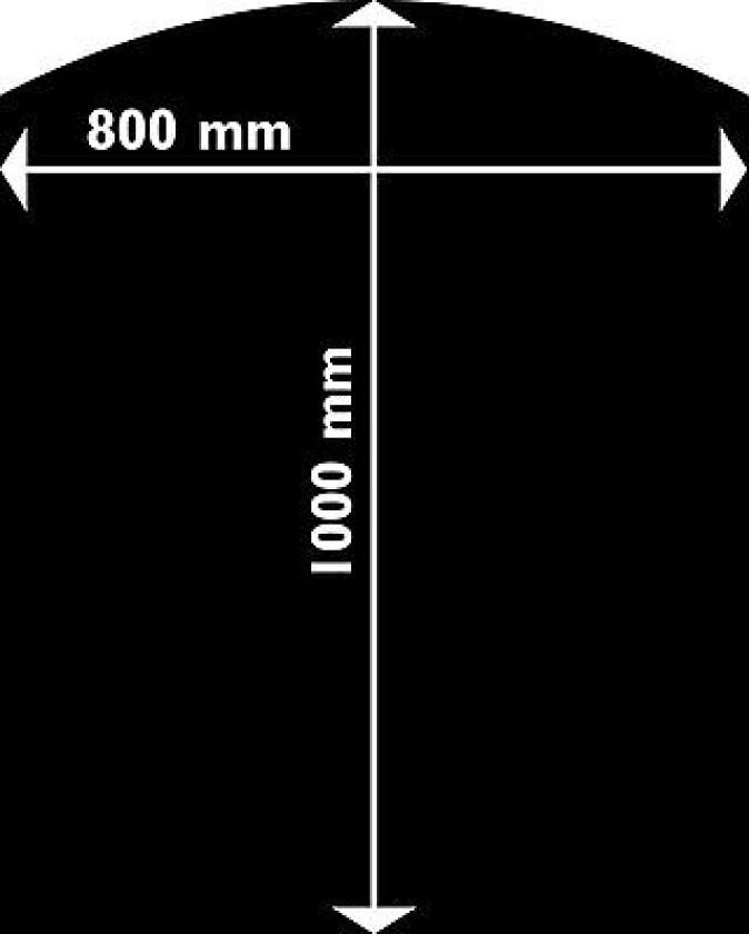Gulvplate stål buet svart 1,5x1000x800 mm