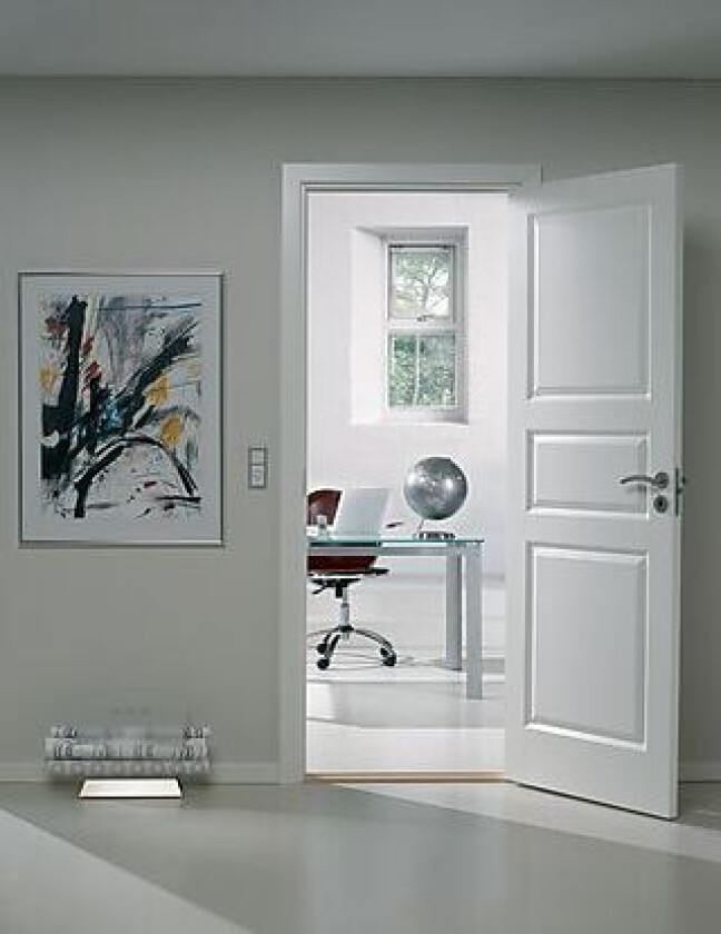 Dørblad compact 03 8x21 hvit formpresset dør 3 speil