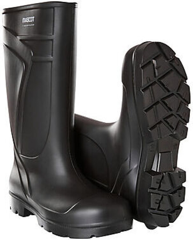 Vernestøvel PU svart str 38