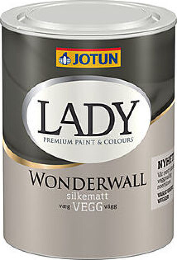 Lady wonderwall veggmaling hvit 0,68 liter