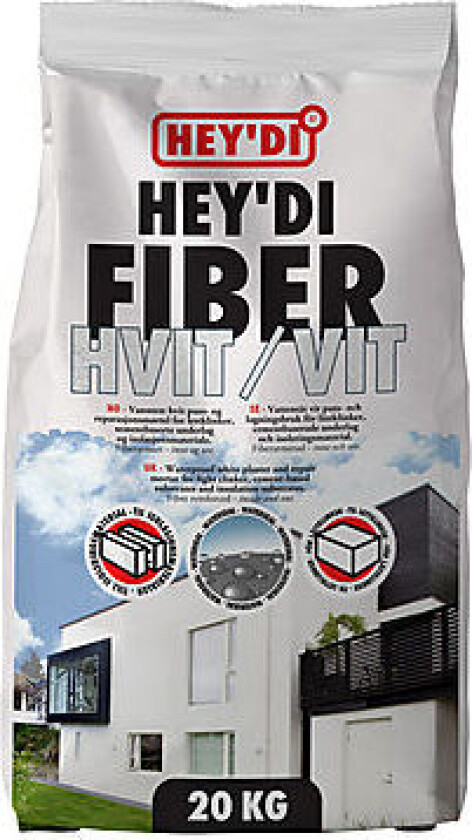 Bilde av Mørtel Fiber Hvit 20 kg
