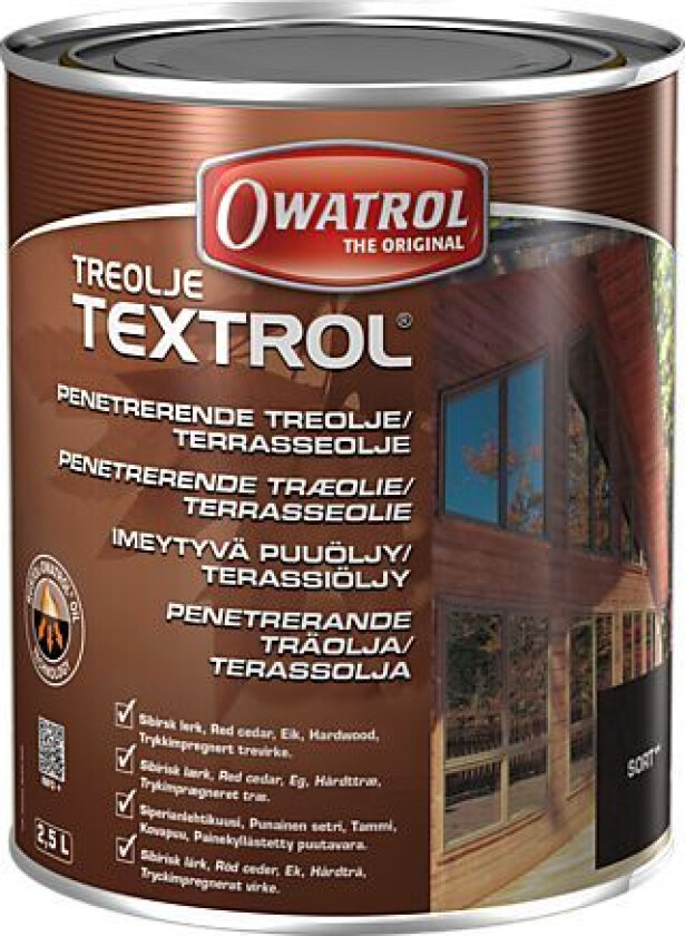 Treolje 2,5l sort textrol