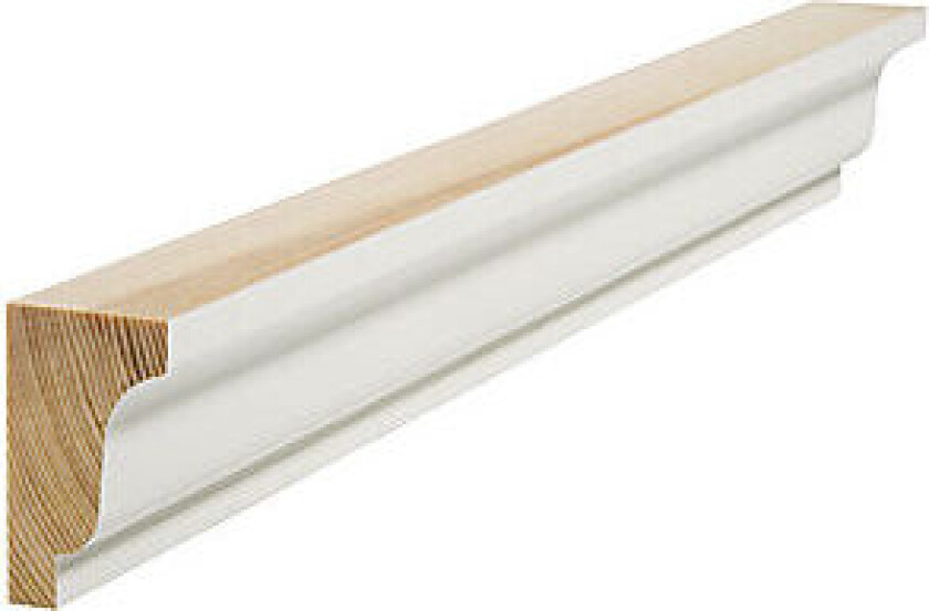Bilde av Tak-/ brystningslist furu hvit bomull 28x45 mm NCS S0502Y