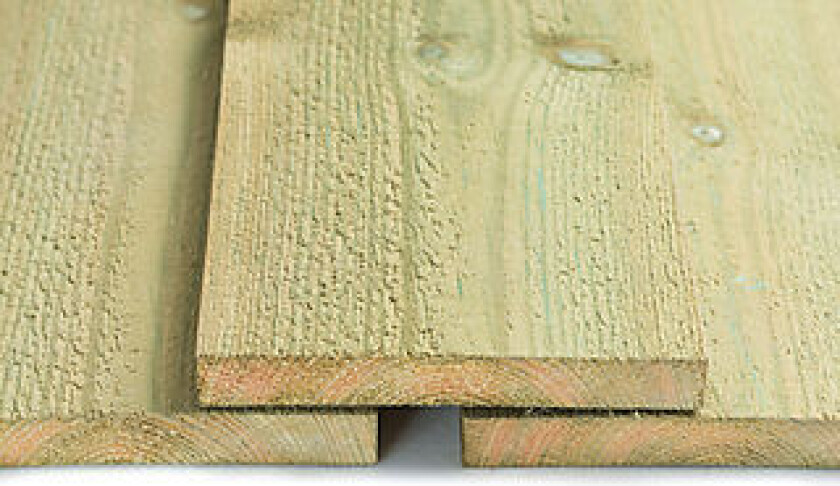 Kledning rektangulær CU impregnert 19x173 mm