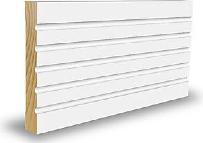 Bilde av Karmlist furu profilert CW139 hvit bomull S0502-Y 15x95x4400 mm