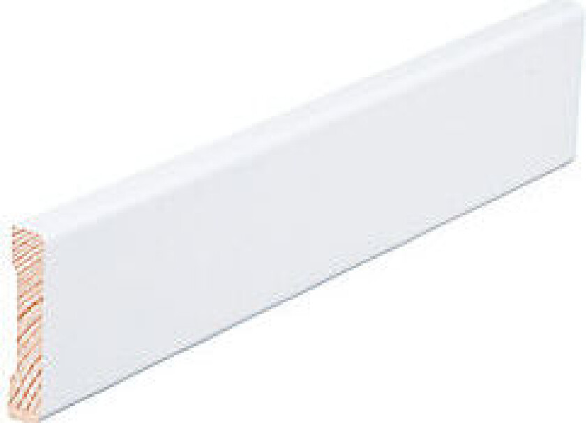 Karmlist sett med lister furu 2x2,2m/1x1,1 m hvit 12x58 mm