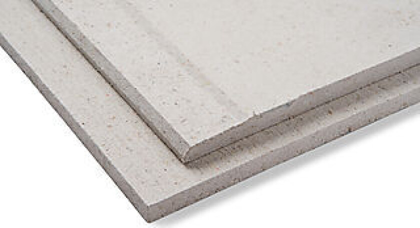 Fibergips byggeplate med 2 sparkelkanter 12,5x600x2400