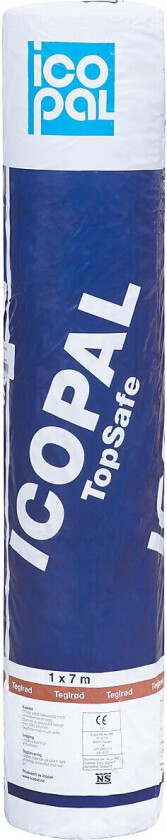 Overlag Topsafe 1 x 7 meter teglrød