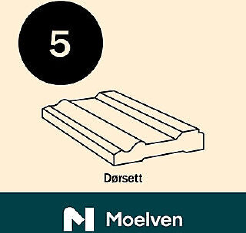 Bilde av Karmlist furu dørsett hvit bomull S0502-Y 15x70 mm