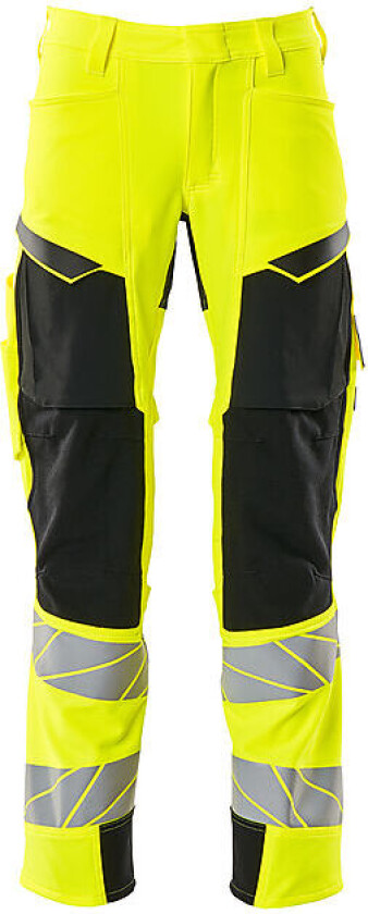 Arbeidsbukse stretch gul/svart 76C46