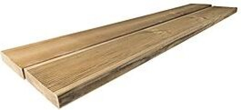 Terrassebord royalimpregnert natur furu rillet 28x145 mm