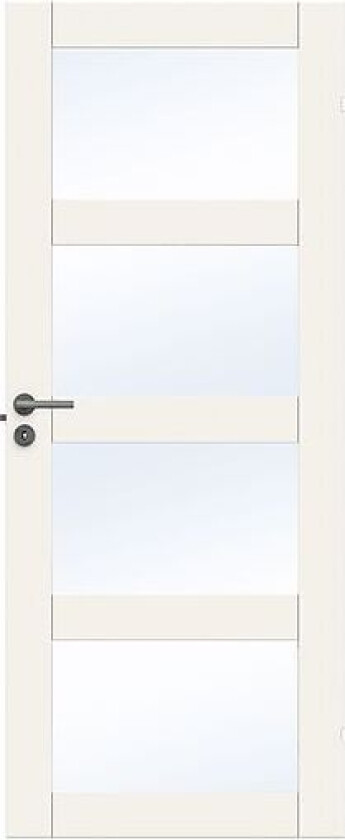 Dørbl unique gw04l 9x21 hvit glassdør 4mm herdet glass