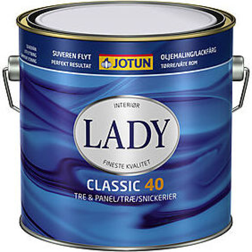 Lady classic 40 halvblank hvit 3 liter