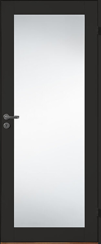 Innerdør Prima dempet sort med glass 90x210 cm